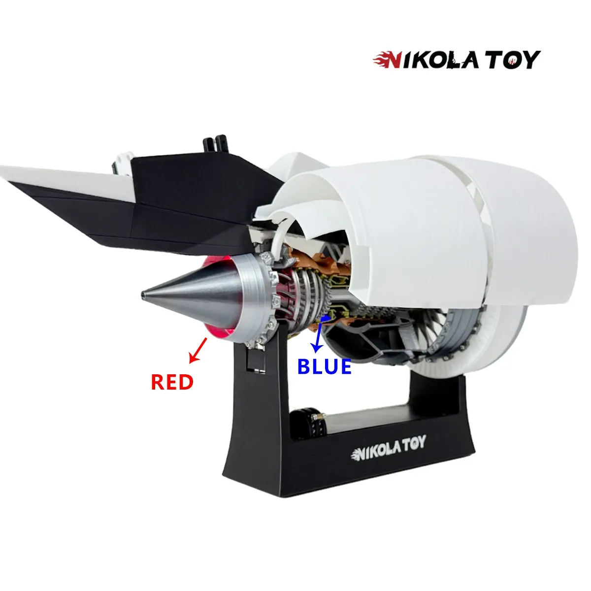 NIKOLATOY Small Rolls-Royce Trent 900 Aircraft Turbofan Engine Model – 35cm