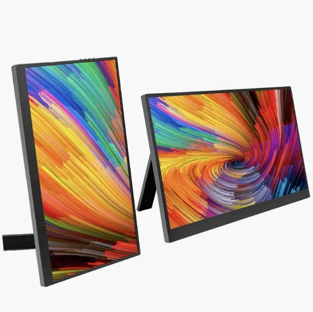 15.6 Portable Monitor  Compatible with Android iOS Smartphones  PCs  Laptops & Gaming Devices Wireless Screen Mirroring | PC Split-Screen Support