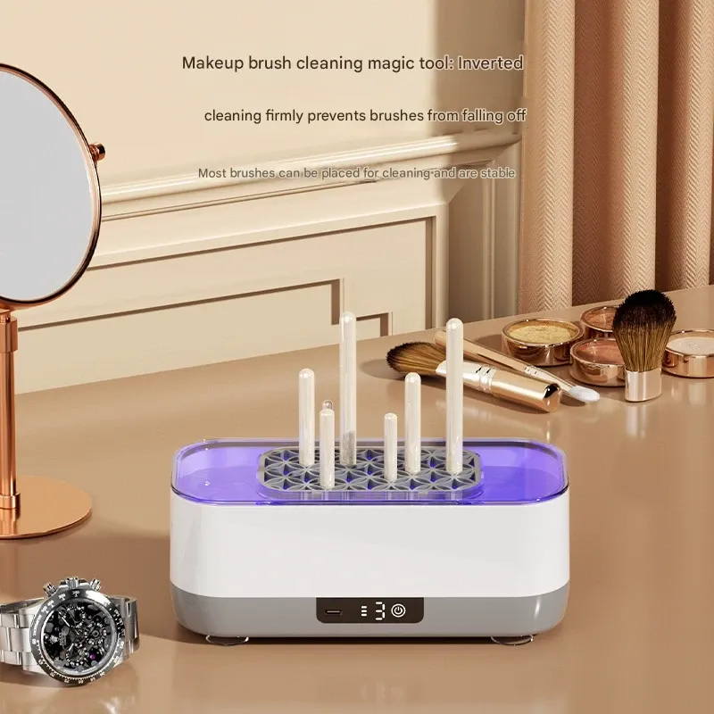 Multifunctional Eyewear Cleaner Machine  Ultrasonic Jewelry Watches Makeup Brushes Cleaner Box  Vibration Stain Removal System