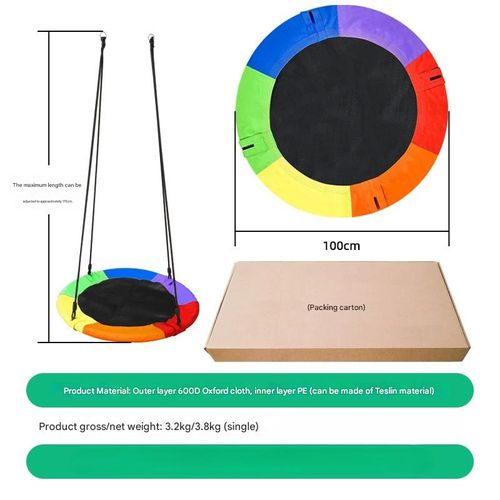 Children's Canvas Swing  Outdoor Garden Swing  Oxford Fabric Bird Nest Round Hammock