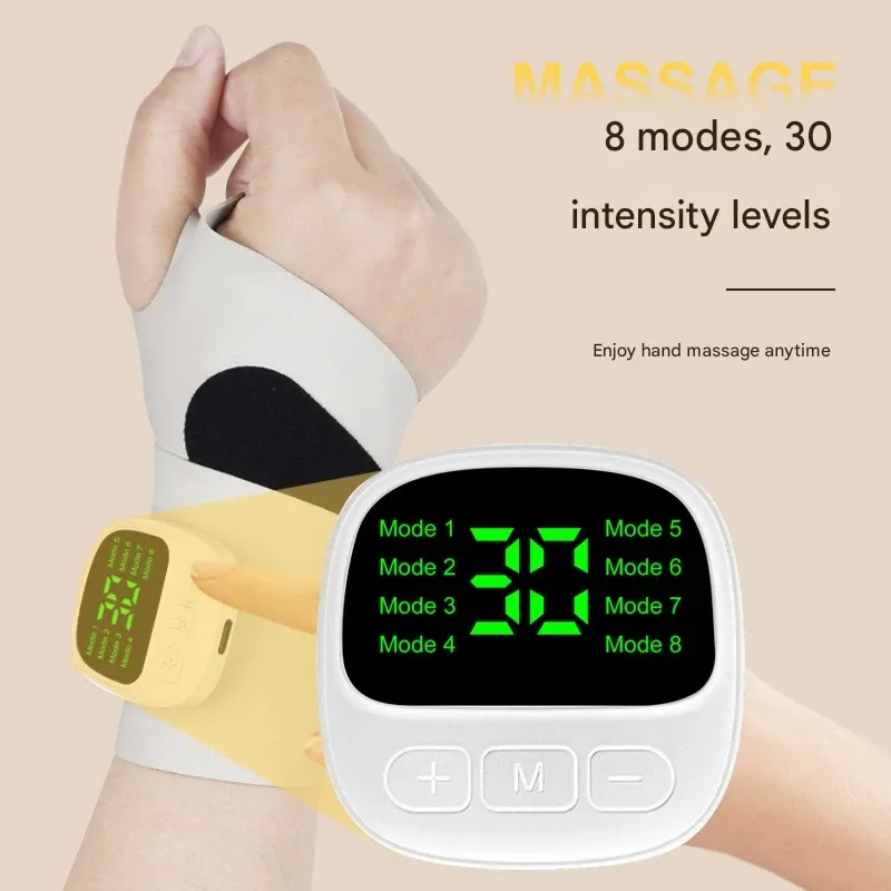 EMS Tendon Sheath Massage Wristband, Adjustable Hand Massager for Wrist Sprains