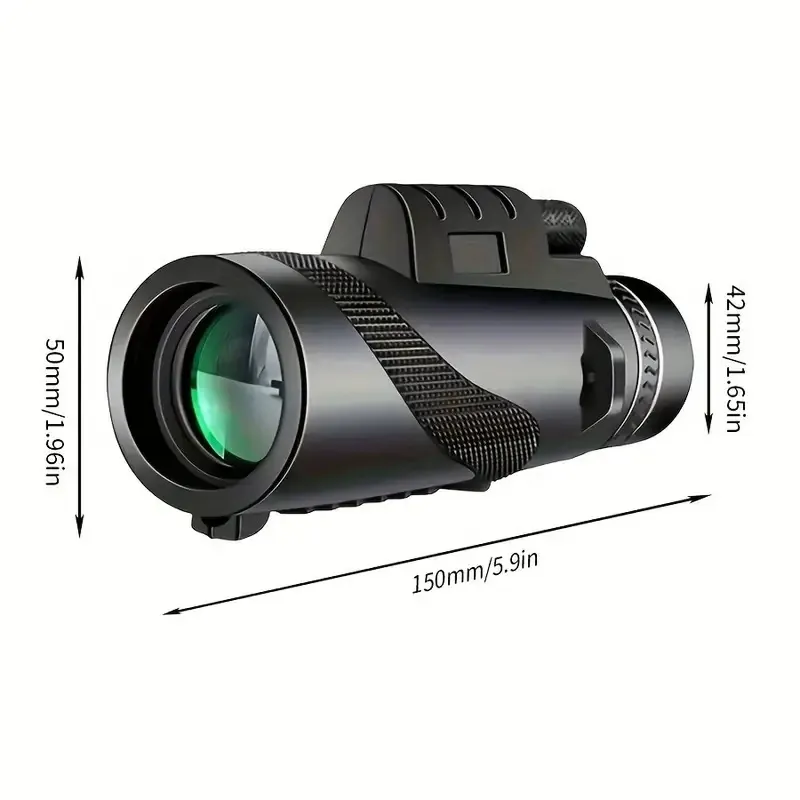 80x100 Monocular Telescope, High-Powered HD Low Light Vision for Adults, for Outdoor & Concert Use