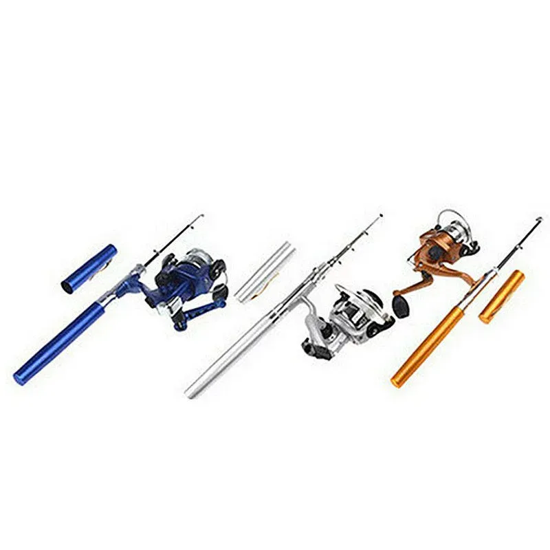 1-Meter Pen Fishing Rod Kit  Compact Spinning Reel Fishing Pole  Telescopic Pocket Fishing Rod