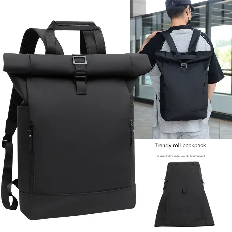 Roll-top Water-resistant Business Laptop Backpack – Fashionable Commuter Backpack for Work