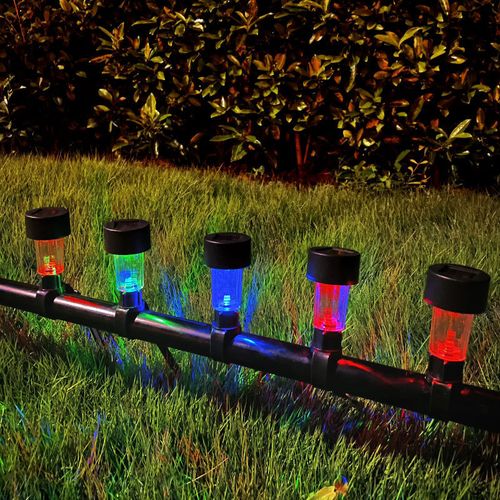 （6 pack）Solar Tie Lights with Clips - for Lawn, Garden, Yard, Outdoor Wedding Decoration & Ambient Landscape Lighting