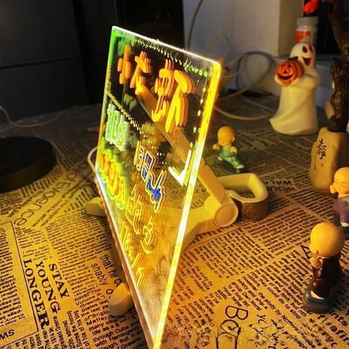 Children's Glow Drawing Board - DIY Reusable Transparent Acrylic Educational Brain Game for Kids' Painting Toys