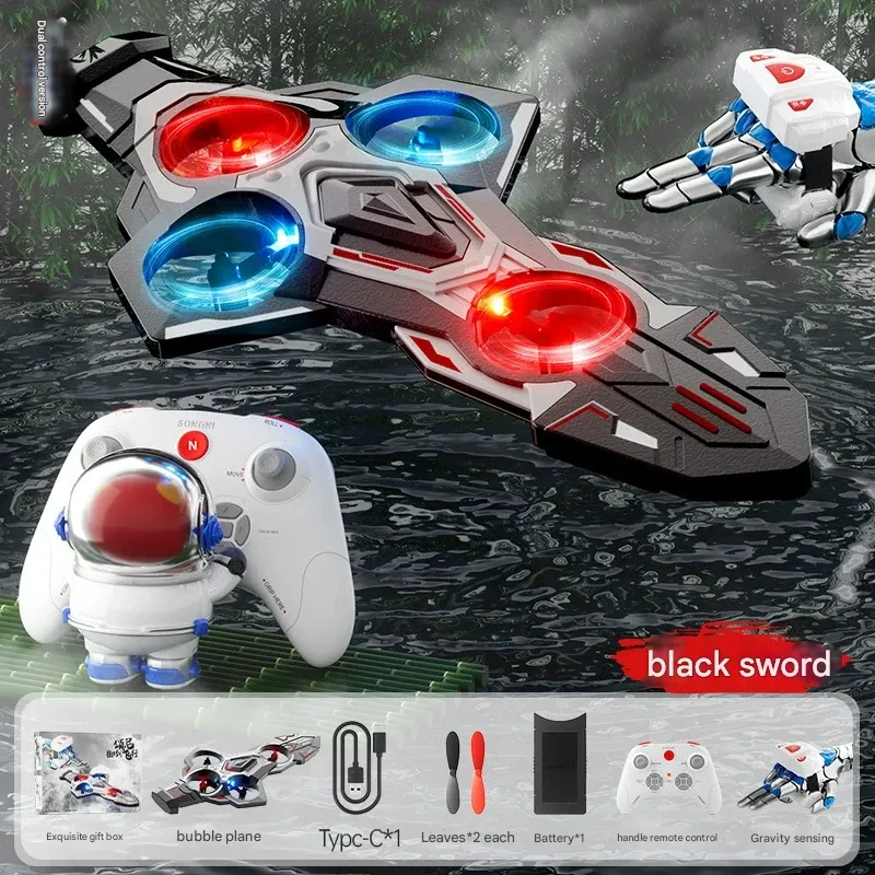 🔥Sword Flight Tech Dual-Control Flying Sword w + Gravity-Sensing Wristband! ✨RGB Lights + 360° Stunts | Crash-Proof Foam | USB Rechargeable - Fun for All Ages!