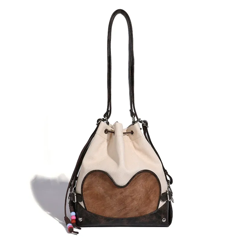 Relaxed Patchwork Sweet-Edgy Convertible Tote Backpack  Retro Oversized Tote Bag – Bold & Spacious