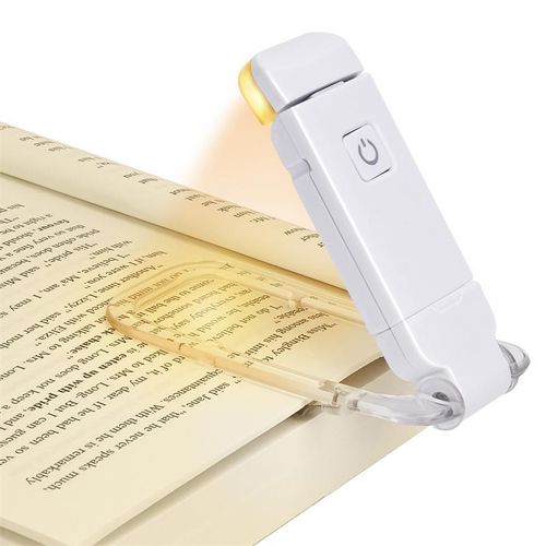 1pc Portable Bookmark Light, USB Rechargeable LED Reading Light, Clip-on Reading Light, Bed Reading Eye Protective Light