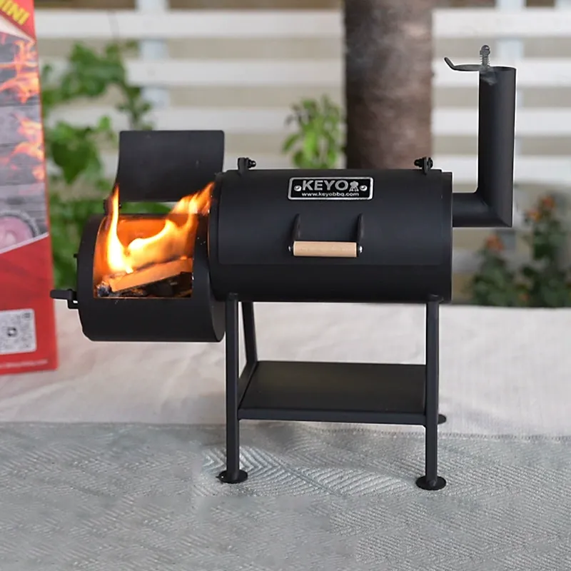 Mini Smoker Grill - Portable Pellet Grill with Dual Chambers for Outdoor BBQ