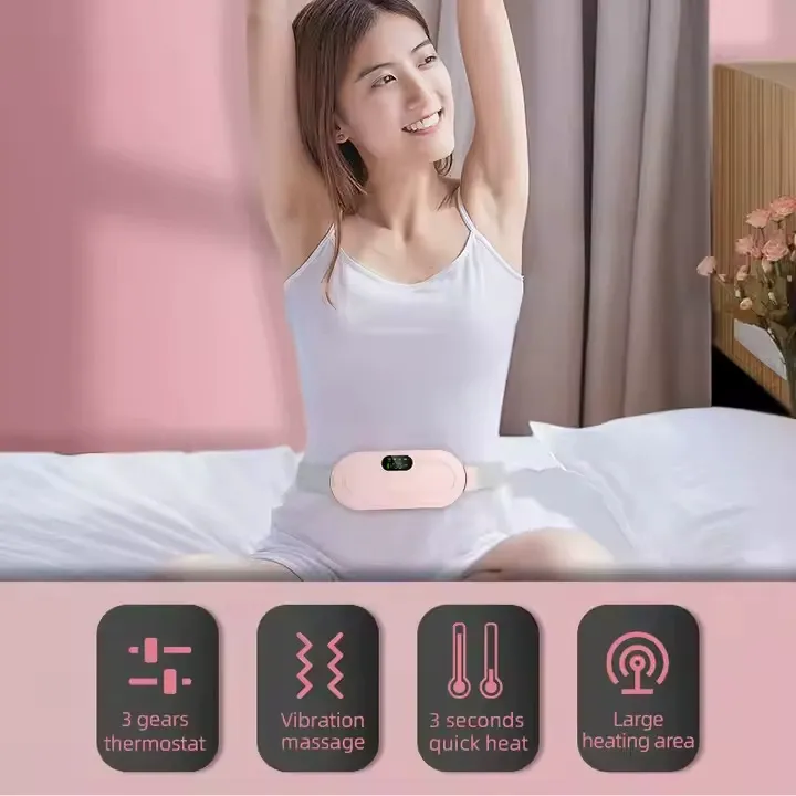 Period Pain Relief Belt 2025 - 3-Second Heating + Massage | Portable Charging Design | Say Goodbye to Menstrual Cramps