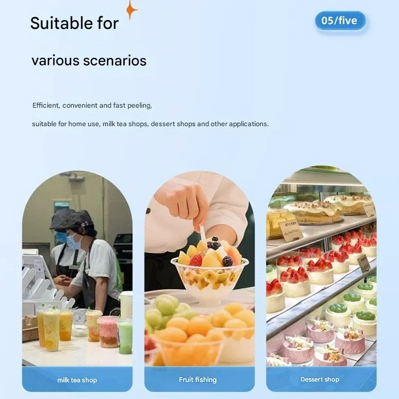 Electric Fruit & Vegetable Peeler - Automatic Household Electric Peeling Machine for Fruits and Grapes