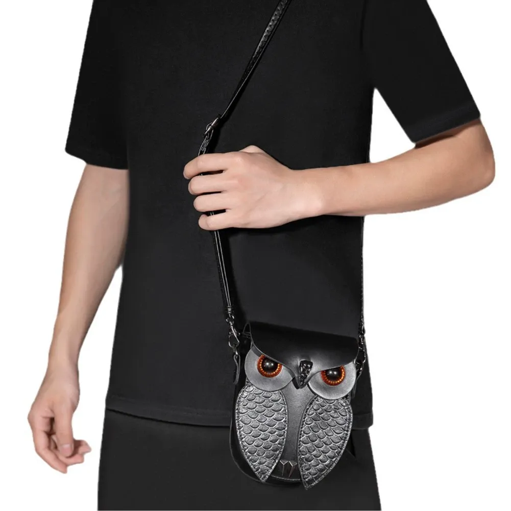 Punk Style Women's Shoulder Crossbody Bag  Creative Snake Pattern Patchwork Anchor Owl Handbag & Crossbody Bag