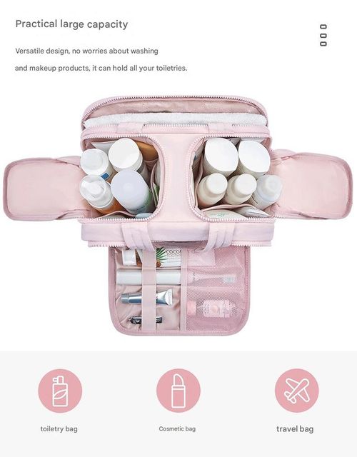 Multi-Purpose Large Capacity Makeup Bag - New Travel Cosmetic Organizer with Premium Portable Design