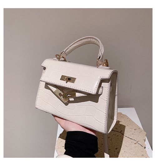 Stylish French-inspired Kelly Bag – New Fashionable Crocodile-Texture Small Shoulder Crossbody Bag
