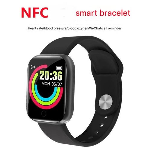 Smart Sports Band - Your All-in-One Health & Fitness Guardian!   Heart Rate Blood Oxygen Blood Pressure+NFC Access Control+Call SMS Alerts+Step Counter+Alarm Clock