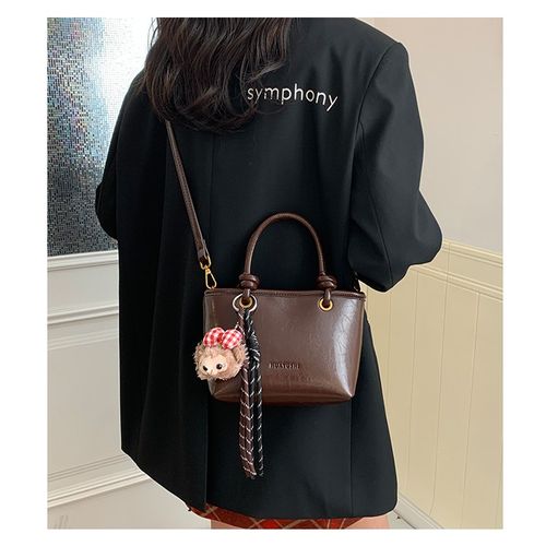 New Vintage Waxed Leather Handbag - 2025 Fall&Winter Stylish Square Tote    Handheld Shoulder Crossbody