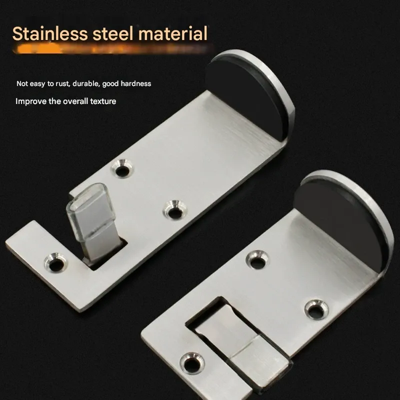 No-Drill Door Stopper – Heavy-Duty Stainless Steel Door Holder for Restaurants, Anti-Slip & Silent, Durable (KFC-Style Door Anchor)