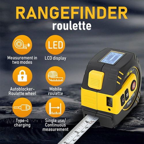 High-Precision Laser Measure – 5m Tape + 40m Laser Distance Meter! Digital Measuring Tool for Construction & Renovation