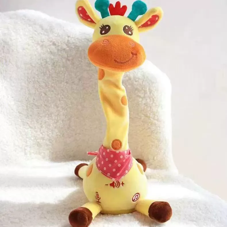 New Volume-Adjustable Swing & Dance Plush Giraffe Toy – Cute Singing Stuffed Animal  Perfect Gift for Kids