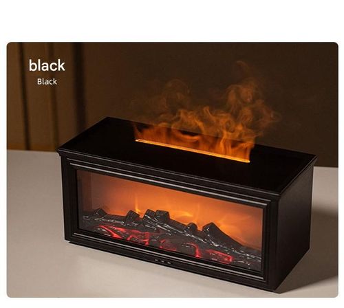 Vintage Flame Humidifier & Aroma Diffuser – 3D Realistic Fireplace Effect for Home & Office Desk
