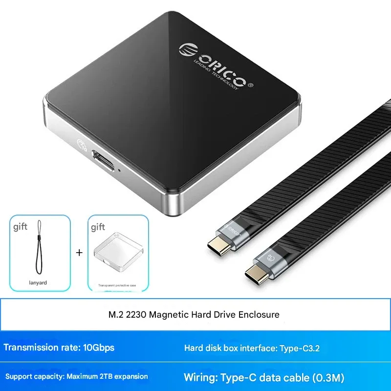 ORICO 2230 M.2 NVMe SSD Enclosure (HDD Not Included) – USB-C External Hard Drive Case for Phones & Mobile Readers