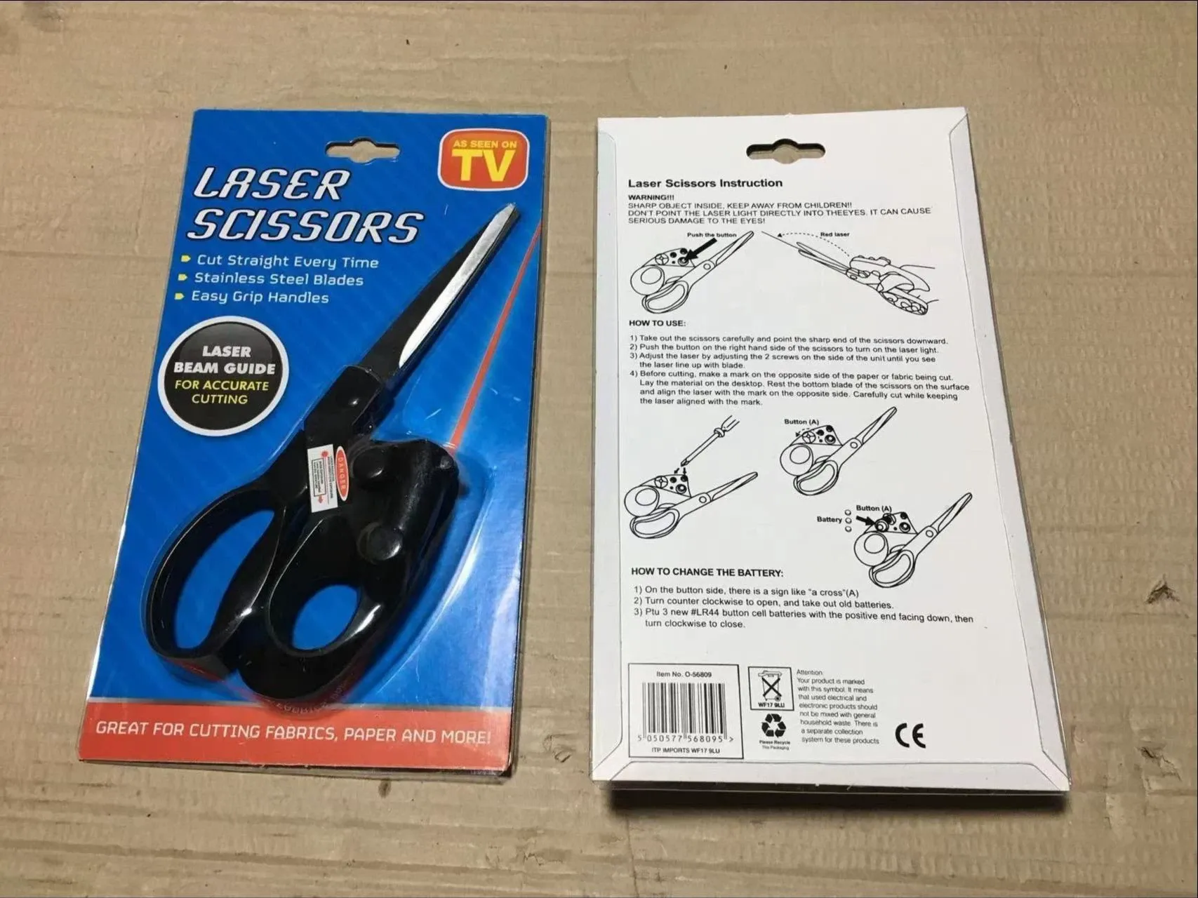 Multi-Function Laser-Guided Scissors - for Tailoring, Crafting, and General Tool Use