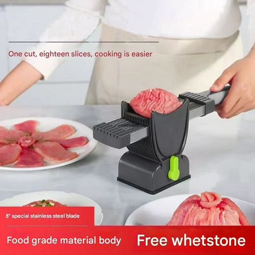 Bestseller Meat Slicer   3-in-1 Manual Cutter for Slices Strips Dices  Home Kitchen Essential - No Electricity Needed