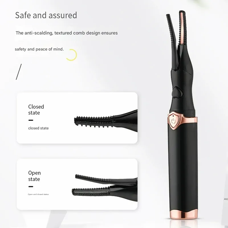 Mini Portable Electric Heated Eyelash Curler – Eyelash Lifting Tool for Long-Lasting Curl