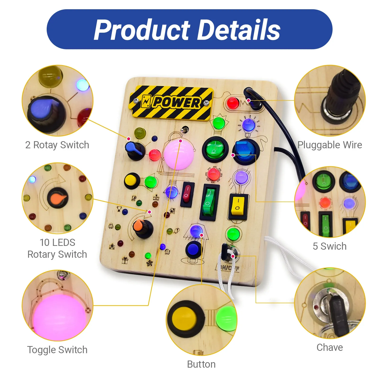 Montessori Busy Board   Early Learning Busy Board