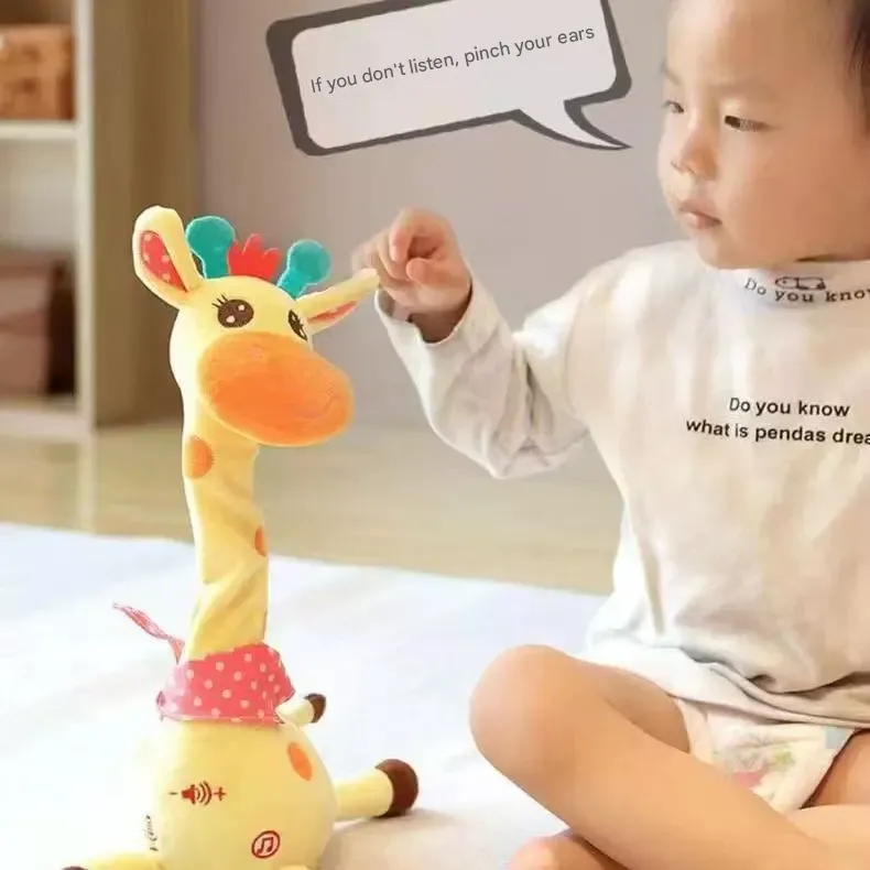 New Volume-Adjustable Swing & Dance Plush Giraffe Toy – Cute Singing Stuffed Animal  Perfect Gift for Kids