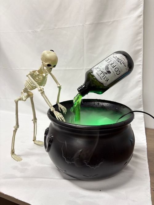 Halloween Decorations with Magic Floating Bottle Diffuser & Black Bat Bucket for Hocus Pocus Party