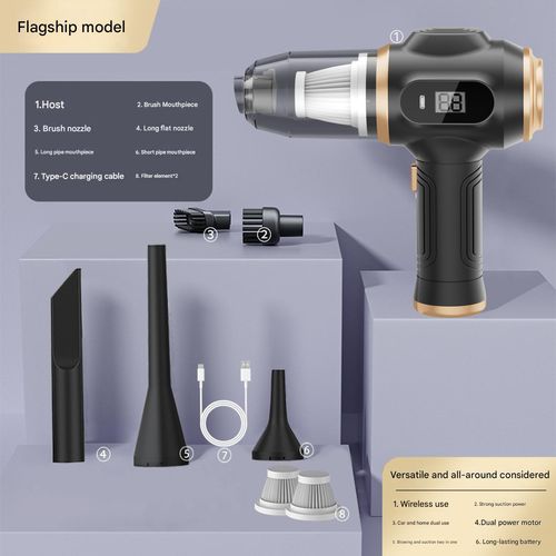 Digital display car vacuum cleaner super high power suction and blowing wireless handheld dust blower household desktop vacuum cleaner
