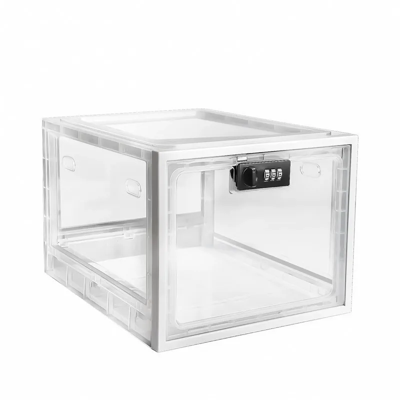 Combination Lock Storage Box – Secure Transparent Container for Fridge Snacks  Medicine & Electronics (Phones Tablets)