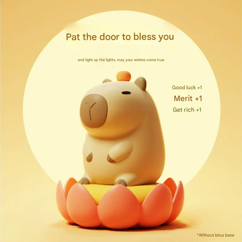 Capybara & Stitch Mood Light - Soothing Tap Nightlight for Bedside Companionship