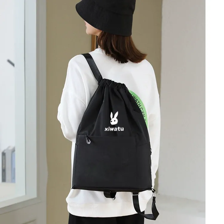 Portable Drawstring Backpack - Packable Gym Sack for Men & Women, Sports & Travel