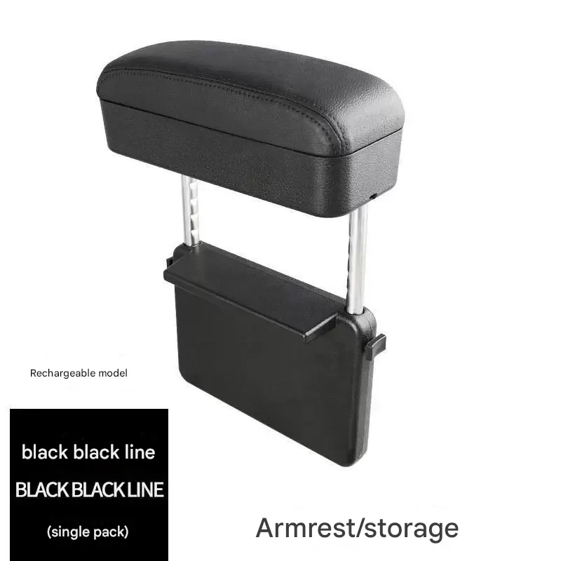 Universal Car Center Console Armrest Box -Multi-Function Adjustable Elbow Rest+Wireless Charging Pad+Storage Organizer+Liftable Design