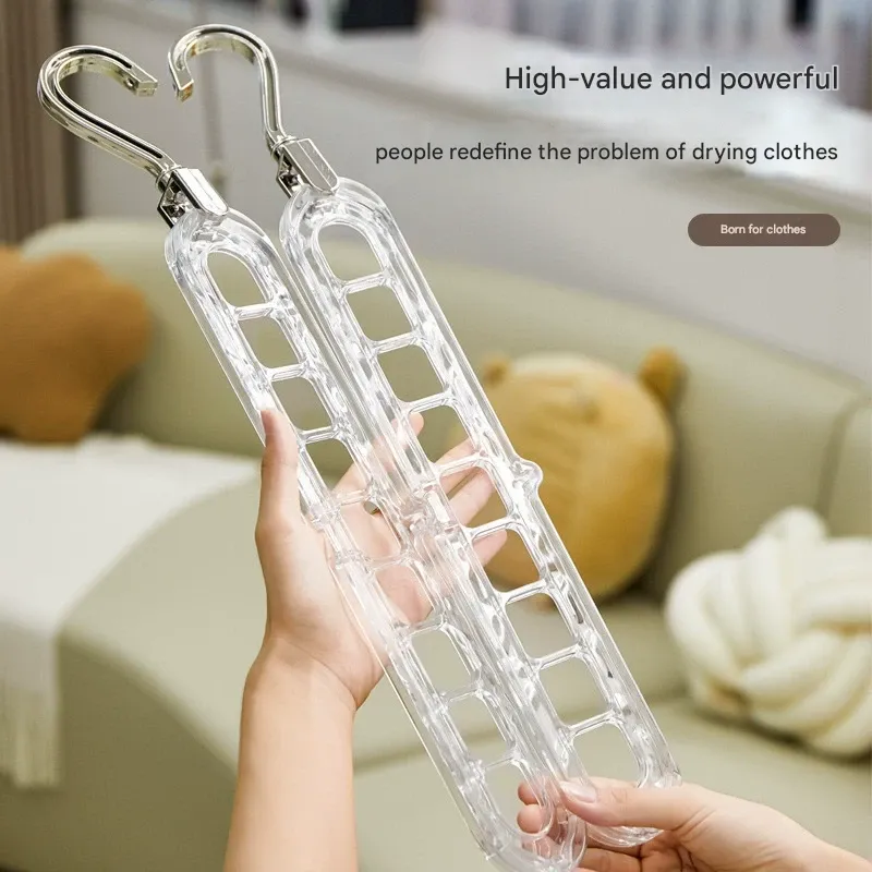 Glacier Texture 9-Hole Foldable Magic Rotating Clothes Hanger - Viral Home Storage Organizer