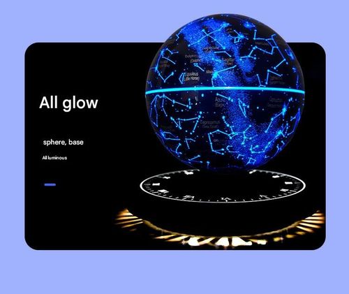 Anti-Gravity Magnetic Levitation Galaxy Sphere - Creative Ambient Light Decor & Self-Rotating Cool Sci-Fi Ornament