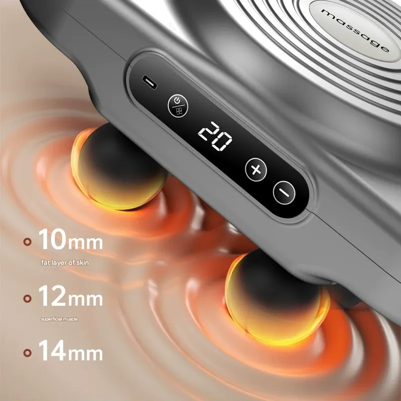6-Head Percussion Massage Gun - Deep Tissue Massager for Full Body, High Frequency Muscle Relief for Home Use