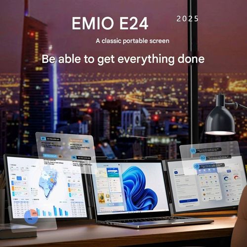 14-inch Dual-Screen Portable Monitor | One-Cable Dual Triple-Screen Laptop Extension Display