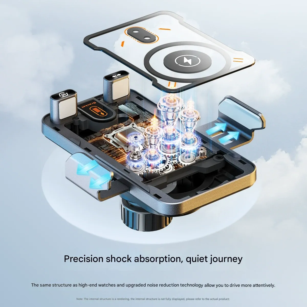 New Electric Rotating Car Mount: Auto Horizontal Vertical Wireless Charging Holder for Air Vents