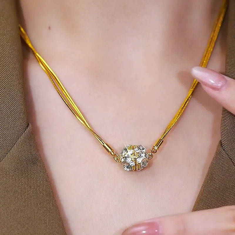 Premium Magnetic Multi-Layer Zirconia Necklace | New Viral Designer Choker