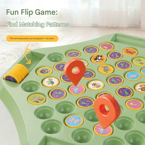 Children's Flip-Flop Chess: Parent-Child Interactive Battle Board Game | Memory Matching for Concentration Training & Educational Toys
