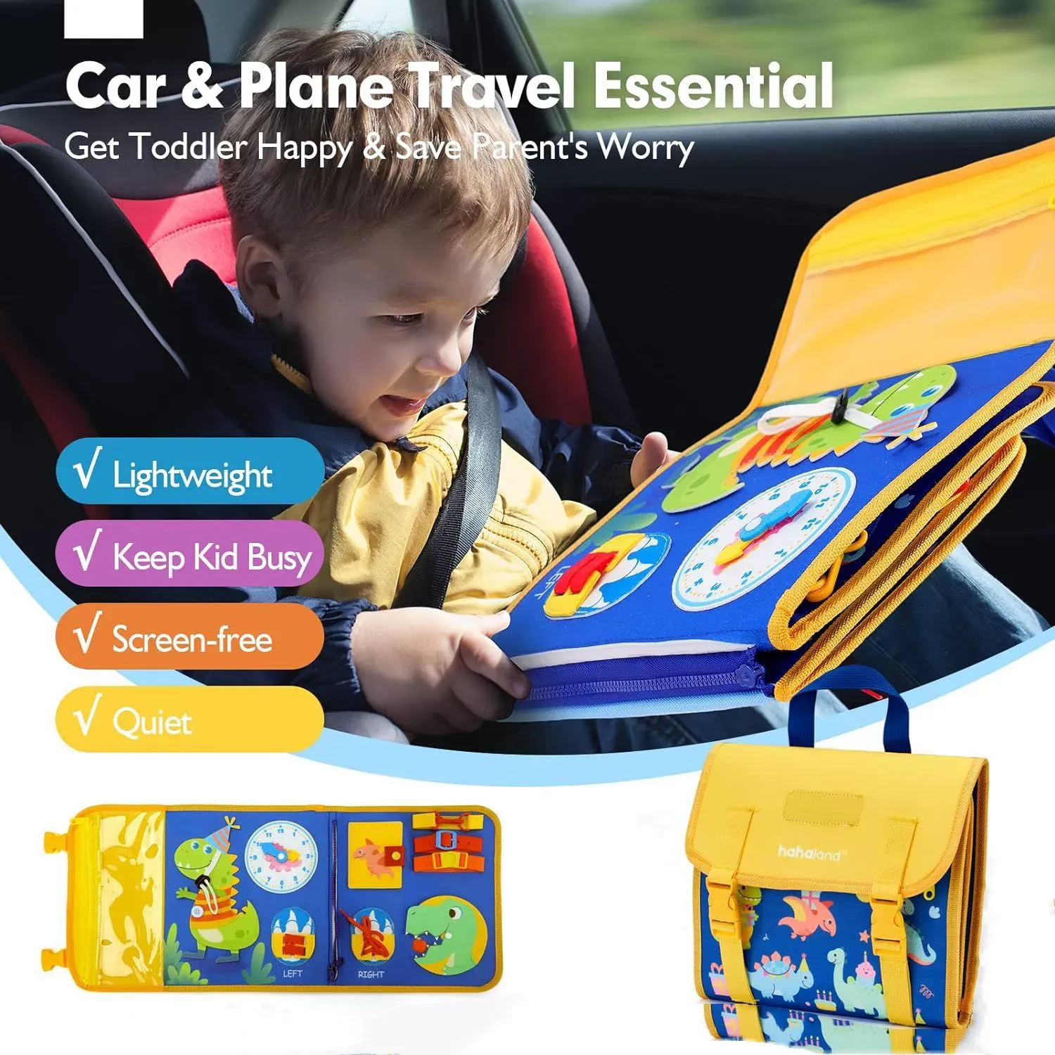 Baby Early Learning Backpack — Felt Busy Board, Educational Toy, Children's Felt Learning Board