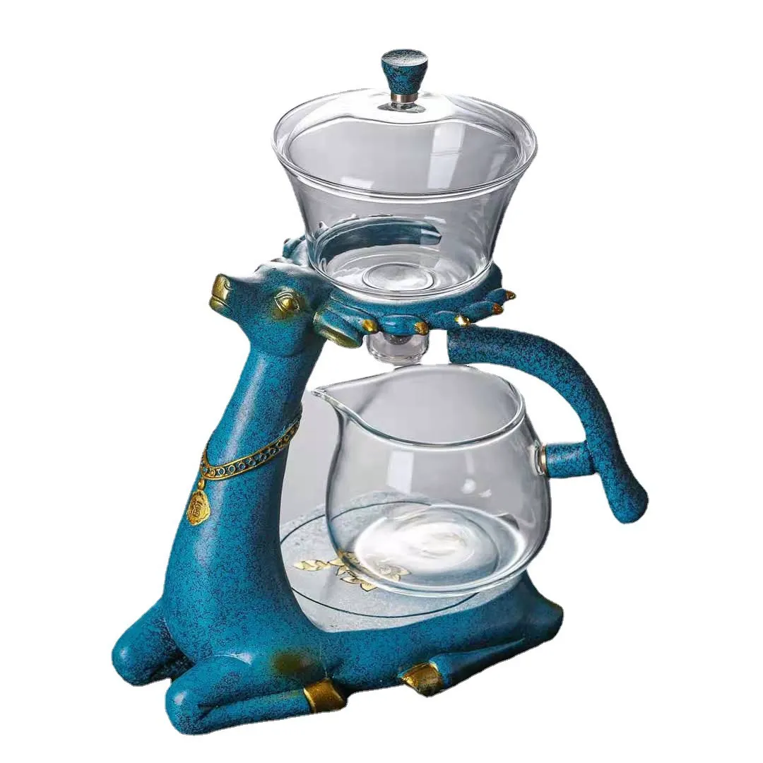 Simple Home Tea Infuser – Lazy-Friendly Design  Kung Fu Tea Set – Traditional Brewing Essentials  Glass Tea Brewer with Creative Design
