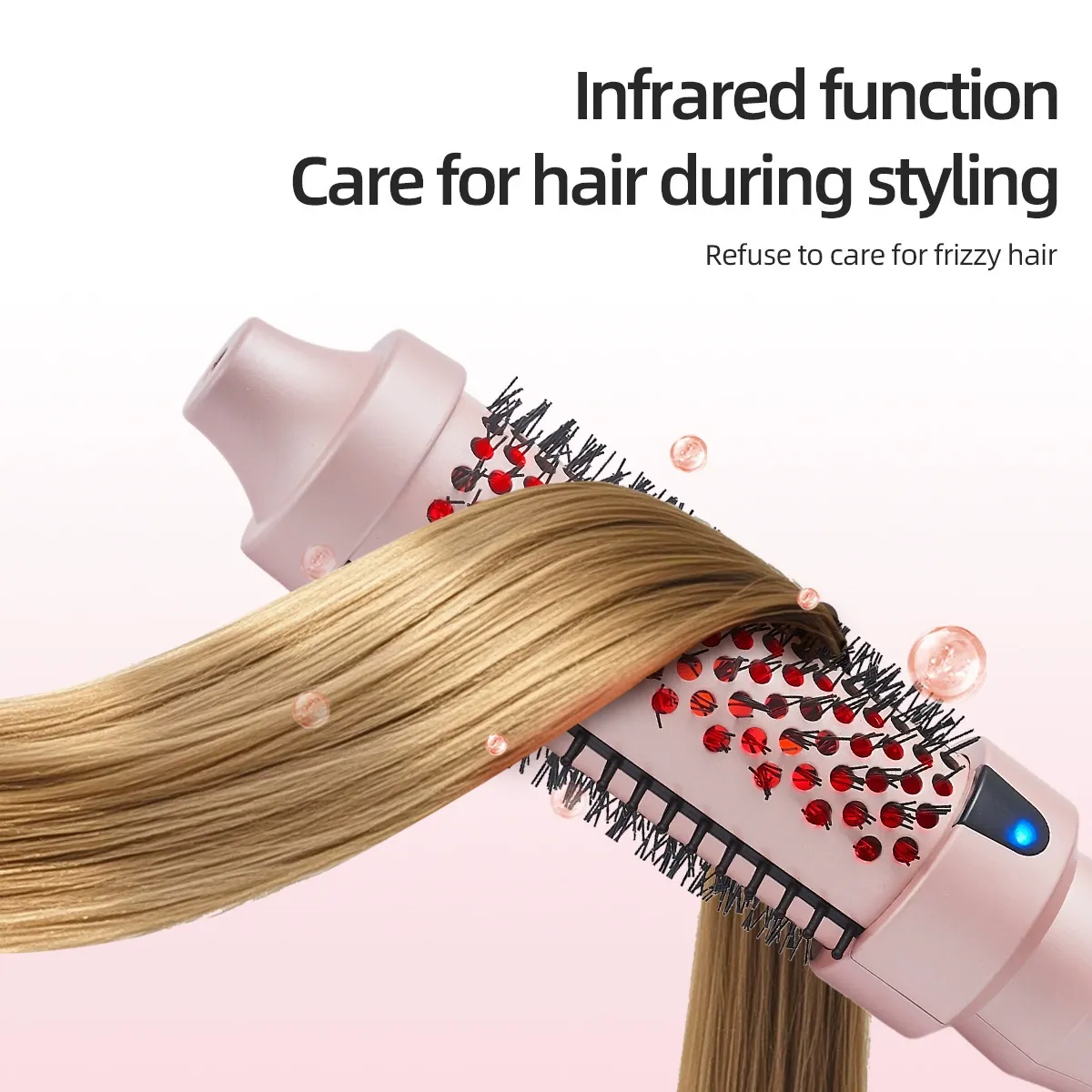 Infrared Hair Styling Brush, Straightener and Curler for Home Use