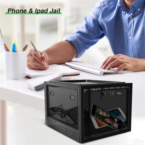 Combination Lock Storage Box – Secure Transparent Container for Fridge Snacks  Medicine & Electronics (Phones Tablets)