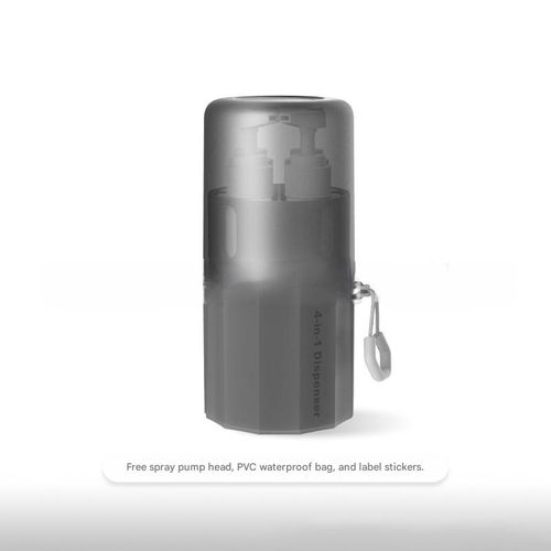 Wall-Mounted Travel Refillable Bottles  4-in-1 Silicone Suction Cup Refillable Bottles for Shampoo, Lotion & Skincare