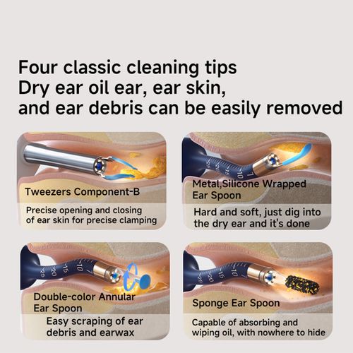 Smart Ear Cleaner for Kids – Illuminated Visual Ear Scoop with 360° Soft Silicone Tip, HD Endoscope for Ear Canal, 2-in-1 Cleaning & Care